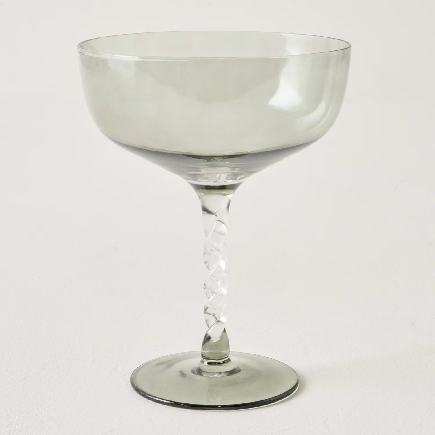 Juliette Sage Twisted Coupe Glass | Magnolia
