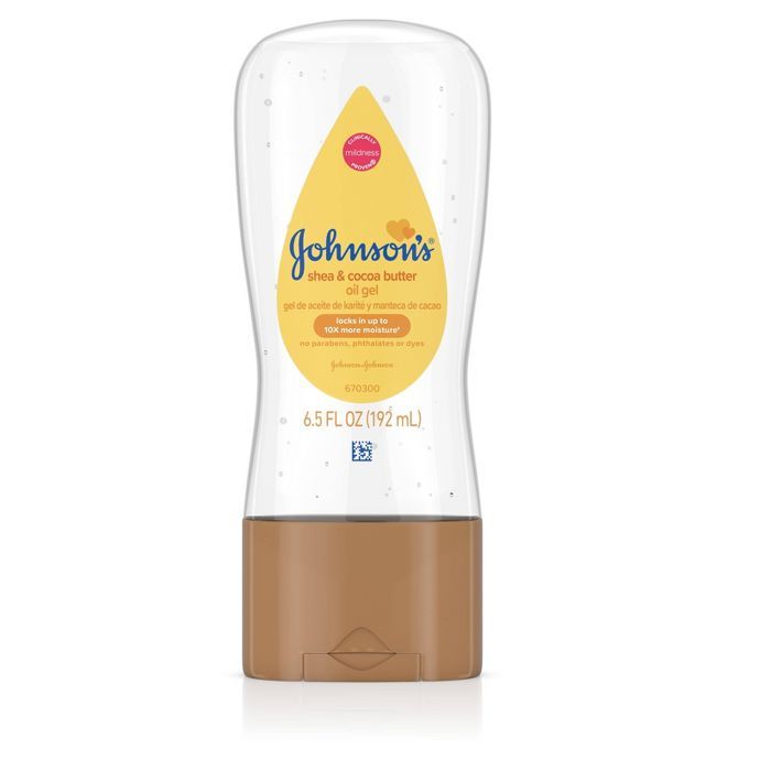 Johnson's Baby Oil Gel with Shea & Cocoa Butter For Baby Massage - 6.5 fl oz | Target