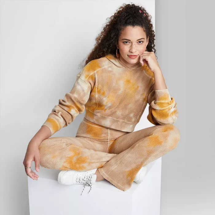 Women's Cropped Waffle Hoodie - Wild Fable™ | Target