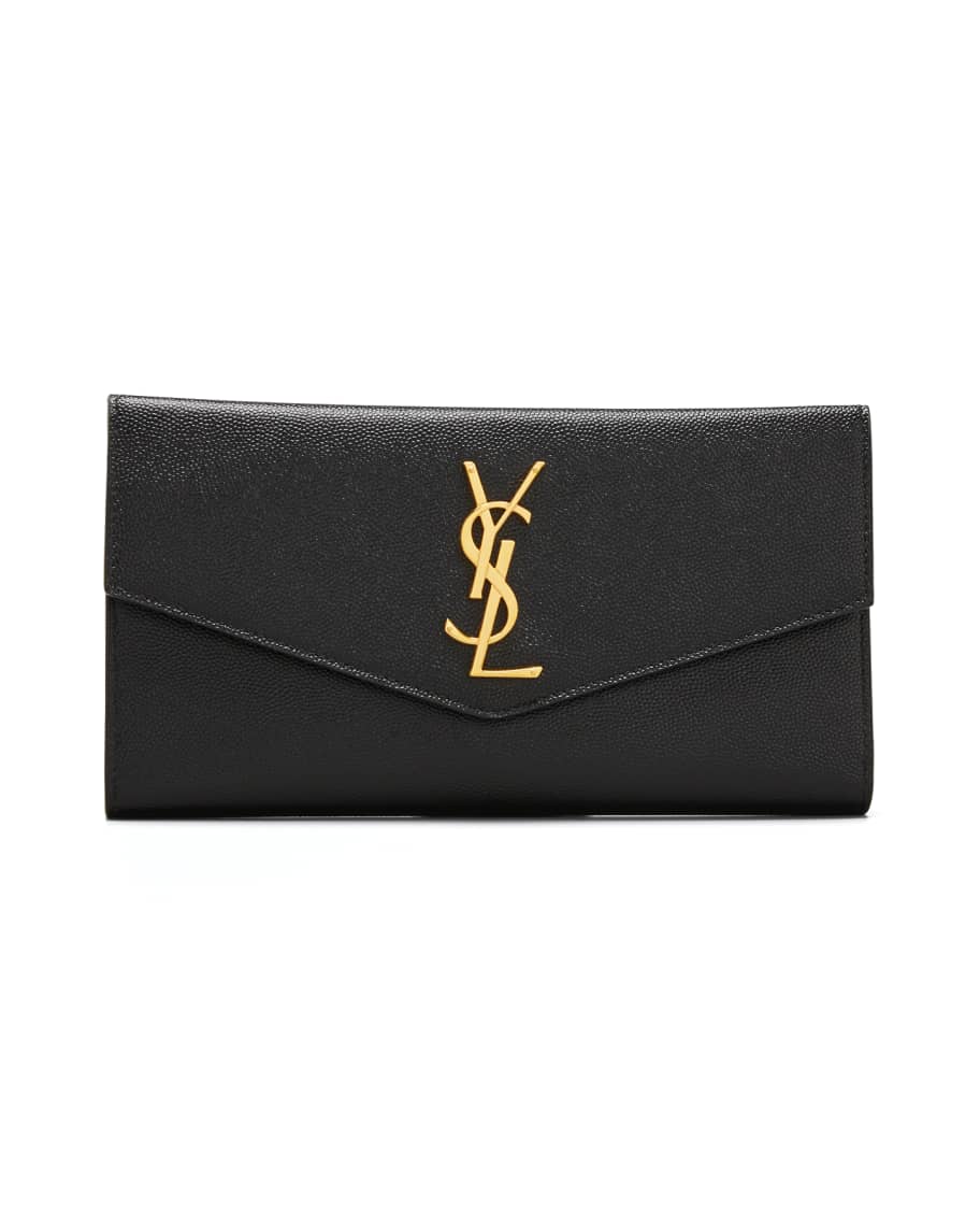 Saint Laurent YSL Leather Envelope Wallet | Neiman Marcus