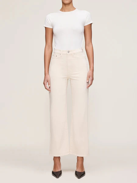 Karmine Refined Wide Leg High Rise 28" Jeans | Flax | DL 1961 Women
