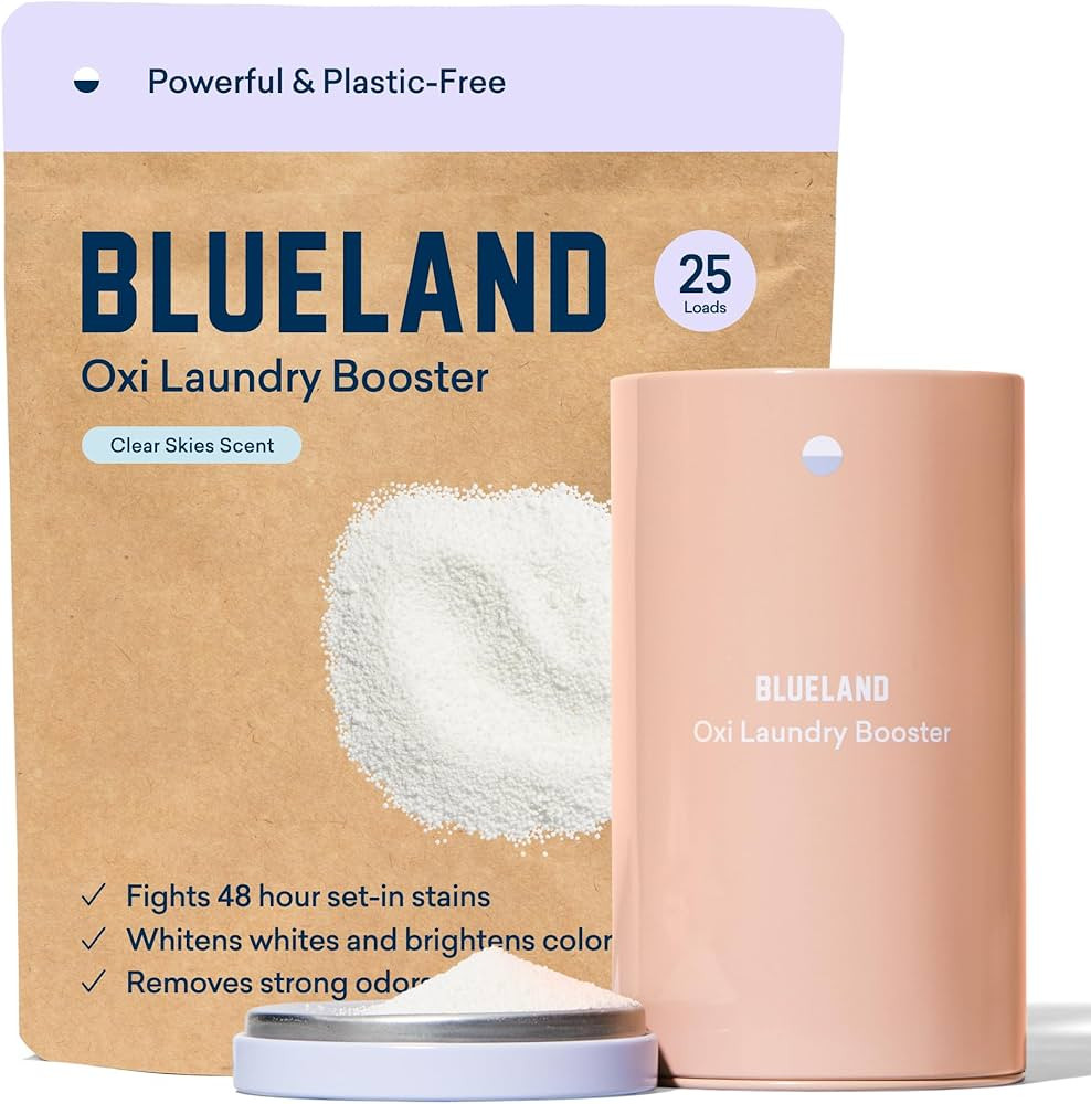 BLUELAND Oxi Laundry Booster Powder Starter Set - Plastic-Free & Eco Friendly Oxy Cleaner - Plant... | Amazon (US)