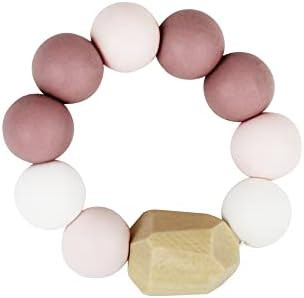 Lila & Jack Silicone and Beech Wood Gem Teether Gem Design Silicone and Wooden Teether, BPA Free,... | Amazon (US)