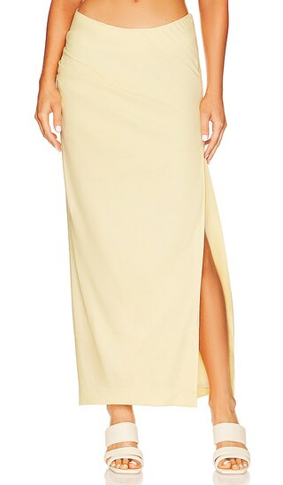Lucia Maxi Skirt in Banana Creme | Revolve Clothing (Global)