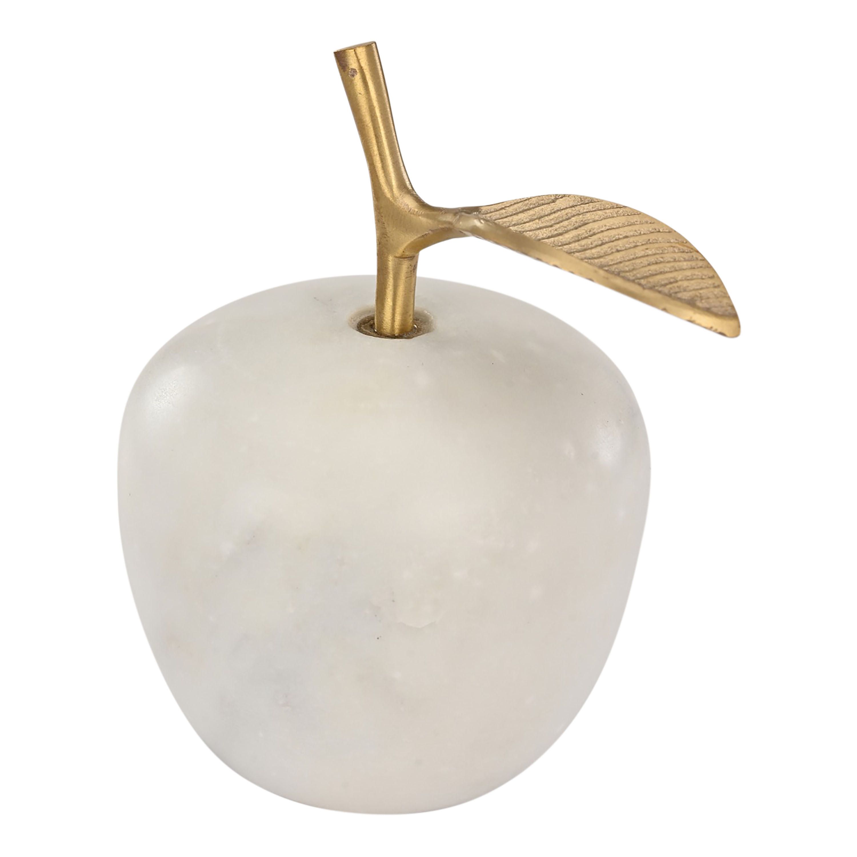 White Marble and Gold Apple Decor | World Market