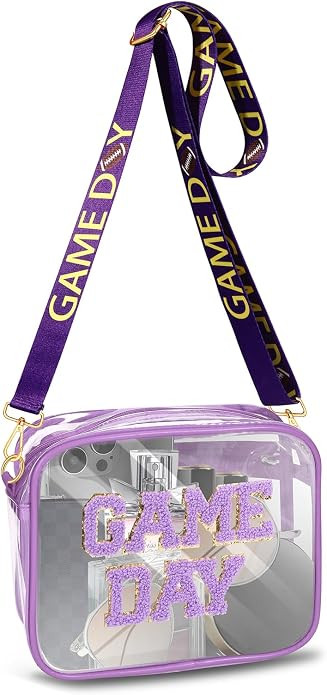 Clear Bag for Stadium Events,Game Day Clear Bag Stadium Approved Football Clear Crossbody Purse B... | Amazon (US)