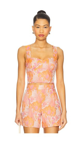 Amanda Uprichard Kenley Top in Orange,Blush. - size L | Revolve Clothing (Global)