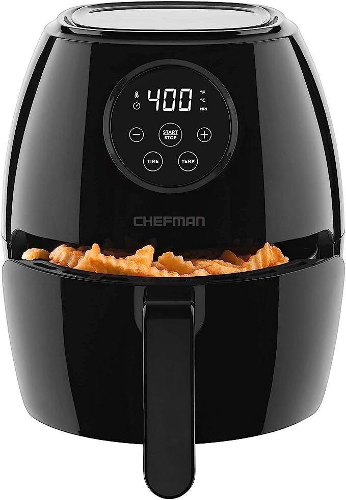 Chefman TurboFry 3.7 Air Fryer Oven Touch Screen, Cook W/Less Oil, Dishwasher-Safe Flat Basket, 6... | Amazon (US)