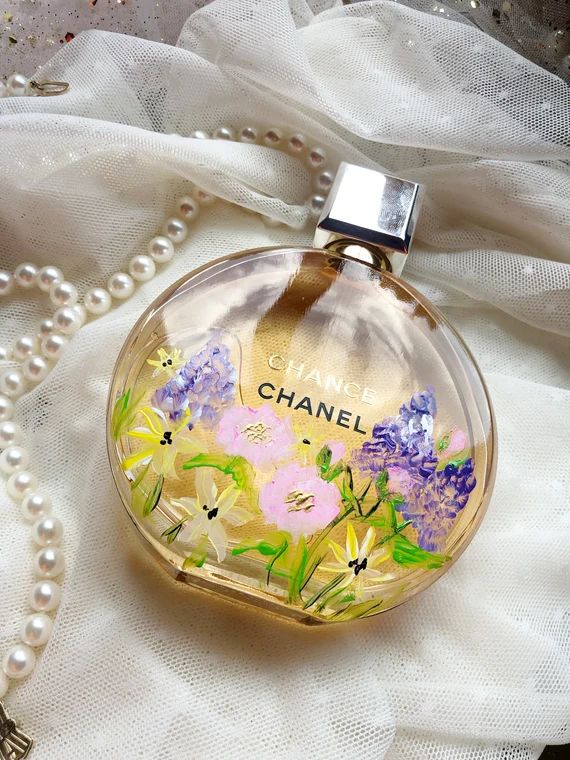 Floral Painted Perfume Bottle Personalized Perfume Custom - Etsy | Etsy (US)