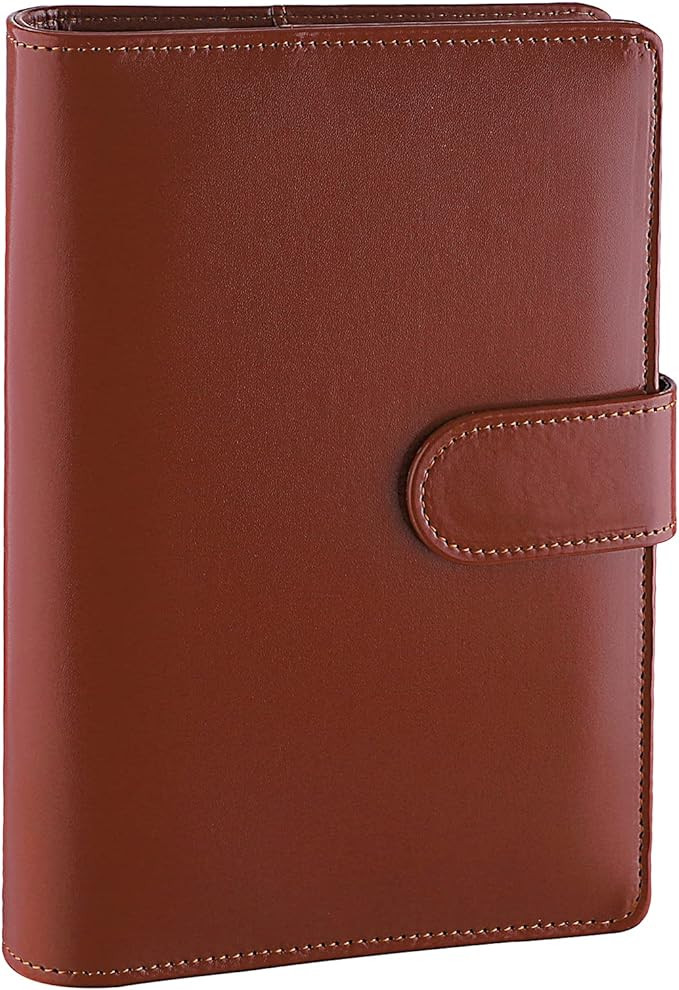 Antner A6 Binder 6 Ring Refillable Notebook Budget Planner for A6 Filler Paper, PU Leather Loose ... | Amazon (US)