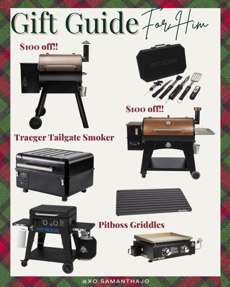 Gifts for Him 

Bbq gifts - smoker grills - Traeger grills on sale - bbq accessories - gifts for dad - gifts for husband - tailgate smoker - bbq griddle - 

#LTKGiftGuide #LTKhome #LTKCyberweek