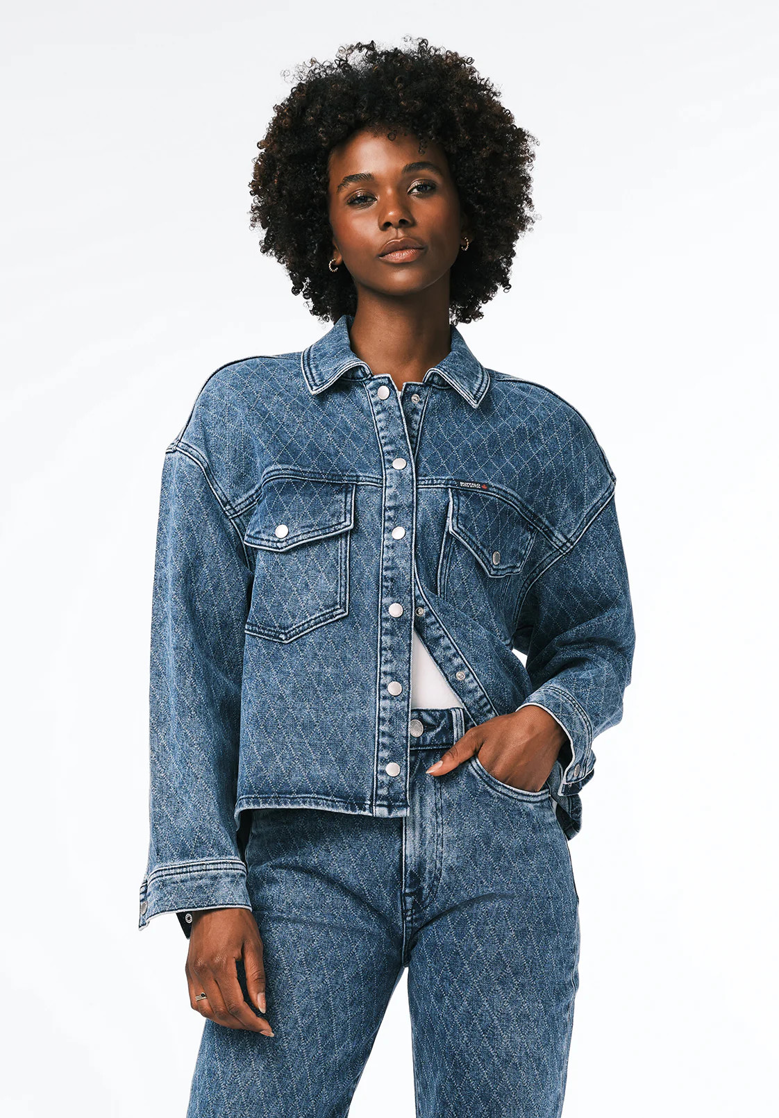 Tessa Women's Boxy Denim Jacket, Sanded and Contrasted - BL16150 | Buffalo David Bitton