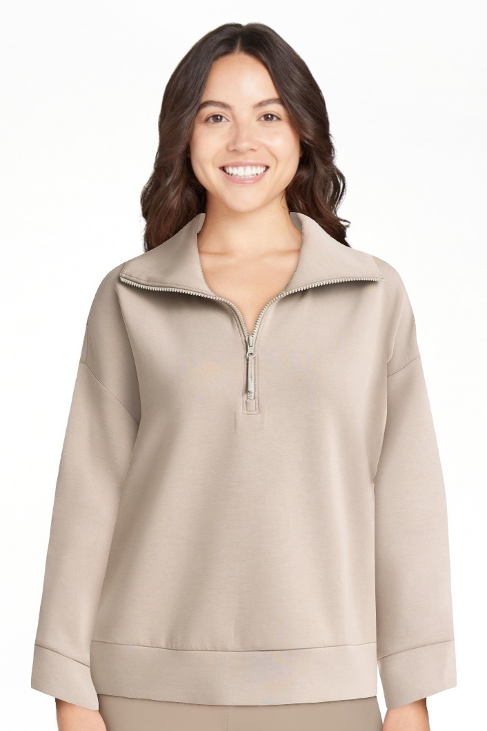 Avia Women's and Women's Plus Scuba Knit Quarter Zip Pullover, Sizes XS-4X | Walmart (US)