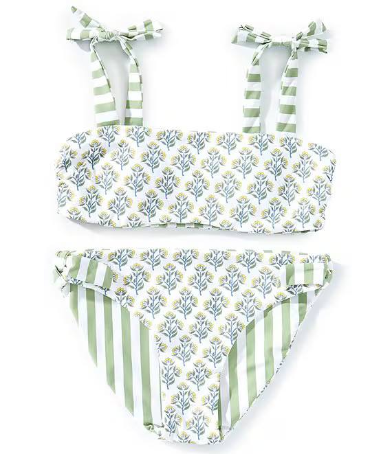 A Loves A Big Girls 7-16 Tie Shoulder Bralette Two-Piece Swimsuit | Dillard's | Dillard's