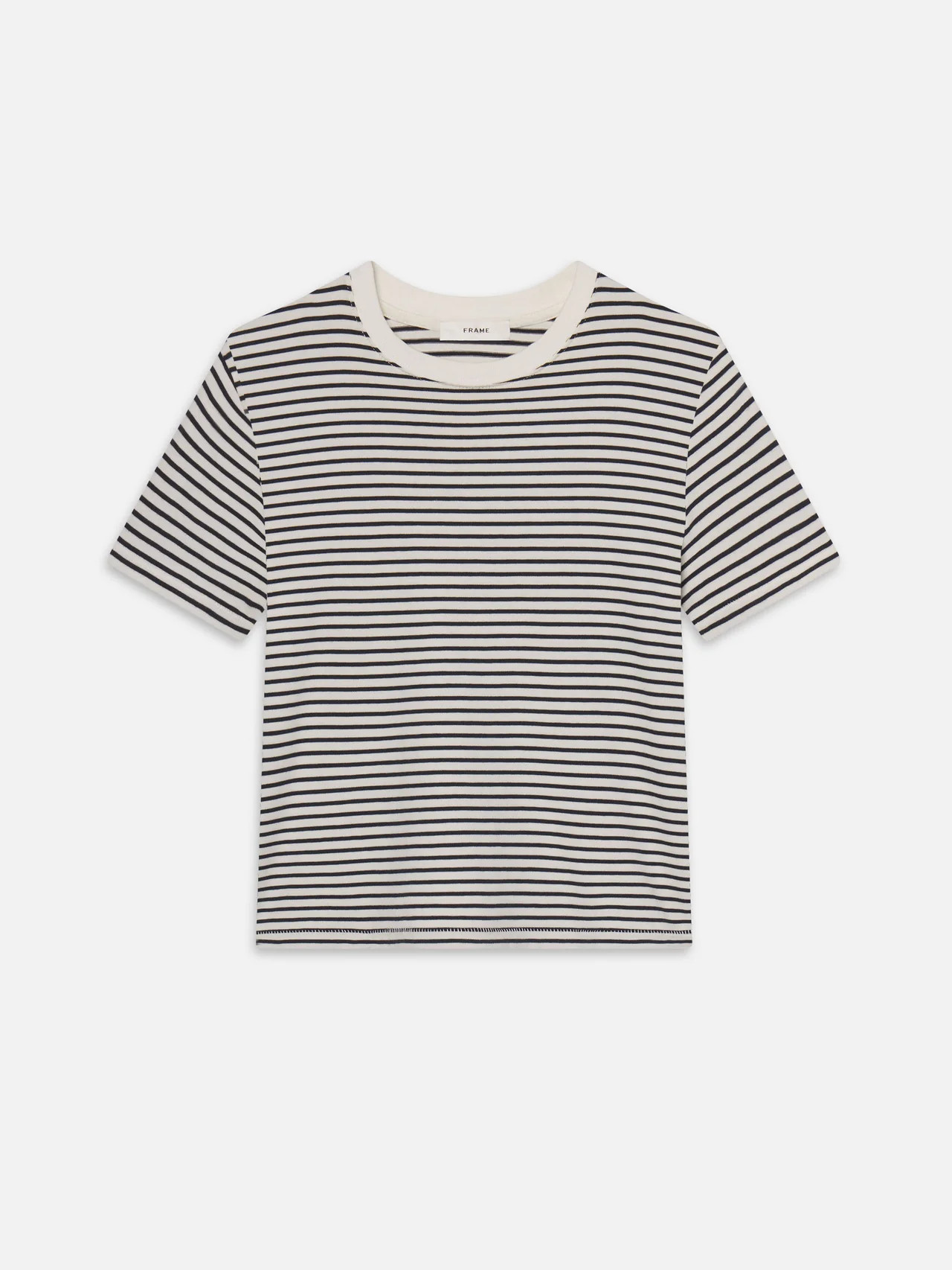 THE BABY TEE NAVY MULTI | Frame Denim