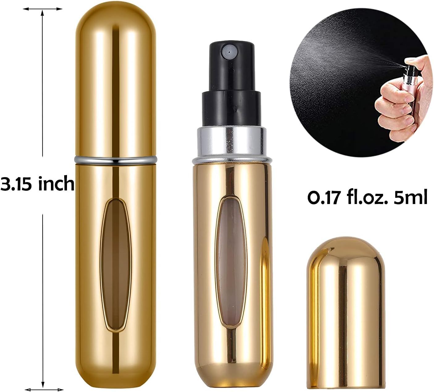 VONOVO Portable Mini Refillable Perfume Atomizer Bottle Atomizer Travel Size Spray Bottles Access... | Amazon (US)
