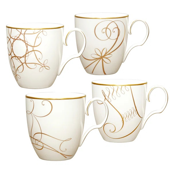 Wave Holiday 4 Piece Coffee Mug Set (Set of 4) | Wayfair North America