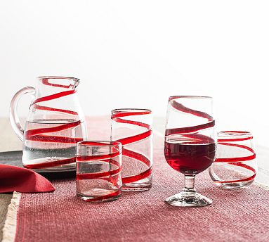 Red Ribbon Handcrafted Drinkware Collection | Pottery Barn (US)