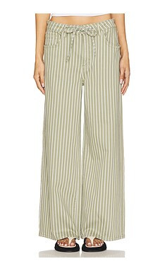 Seventy + Mochi Blake Jeans in Vintage Moss Wide Stripe from Revolve.com | Revolve Clothing (Global)