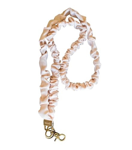 ANDI Neck Lanyard For Women - Scrunchie Cute Lanyard for Keys, Id Card Holder, Wallet - Aesthetic Long Lanyard (Oat Milk) | Amazon (US)