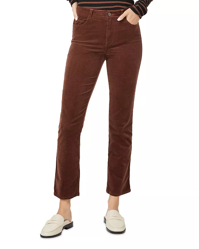 Cindy High Rise Straight Leg Corduroy Jeans in Rosewood | Bloomingdale's (US)