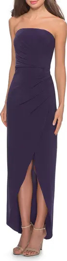 Strapless Ruched Soft Jersey Gown | Nordstrom