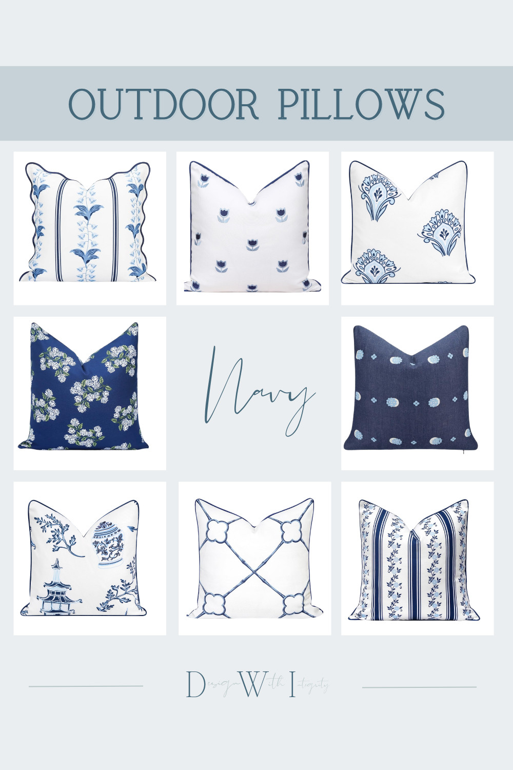 There is something about a navy and white palette that never goes out of style. These curated outdoor pillow pairings mix classic florals, tailored stripes, chinoiserie inspired prints, and subtle geometric patterns to create a layered look that feels timeless and elevated. Whether you're refreshing a front porch, patio, or poolside lounge, these combinations make it easy to achieve a designer styled outdoor space.

Tap through to shop each pillow pairing and recreate your favorite look for a fresh patio update.

#OutdoorDecor #PatioStyling #OutdoorLiving

outdoor pillows, navy outdoor pillows, blue and white decor, pillow pairings, coastal patio decor, chinoiserie pillows, striped pillows, floral outdoor pillows, patio refresh, outdoor cushion covers, backyard styling, classic outdoor decor, amazon home finds, designer picks, shop the look
 

 #LTKSeasonal #LTKHome