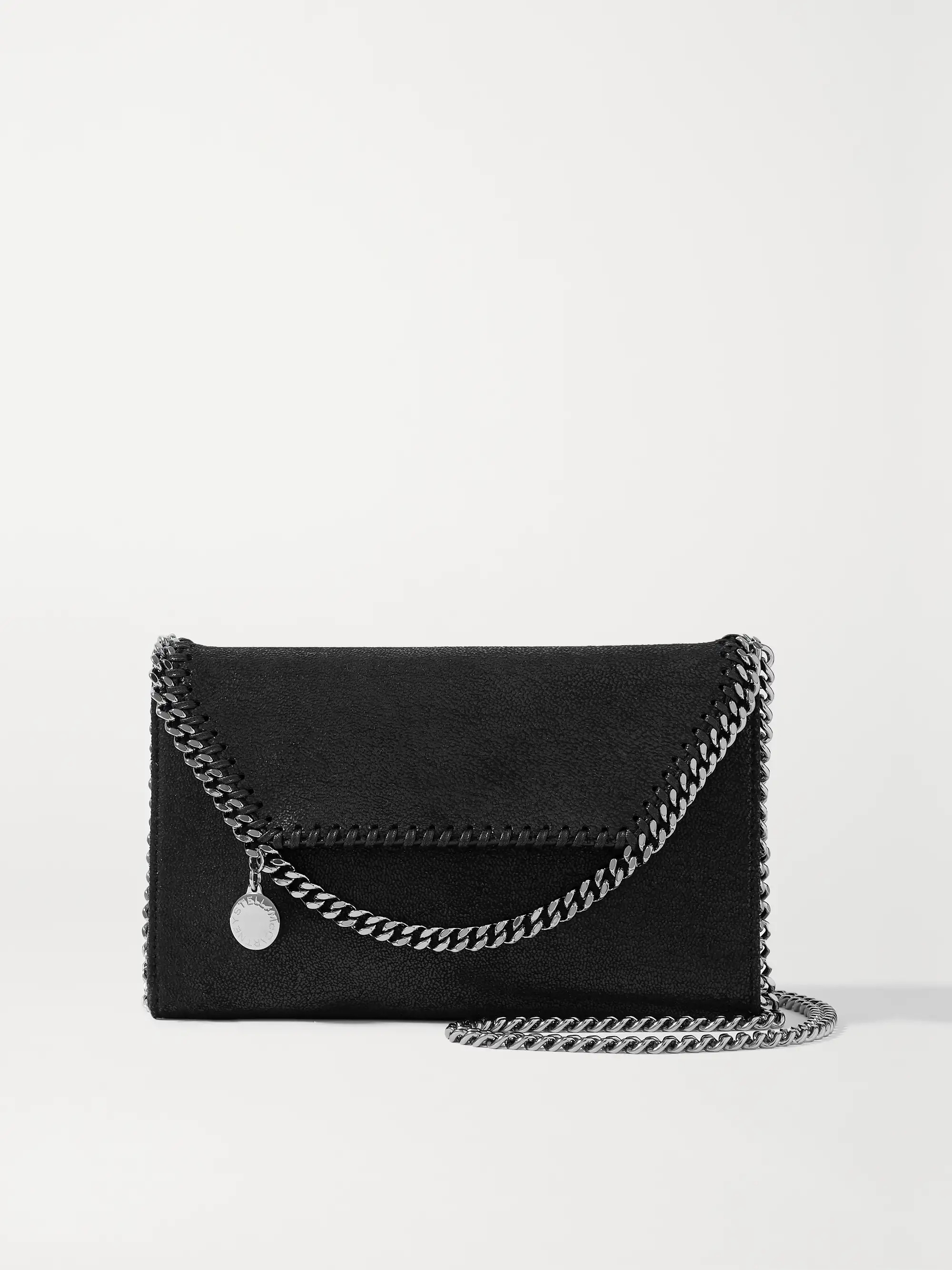 The Falabella mini vegetarian textured-leather shoulder bag | NET-A-PORTER (US)