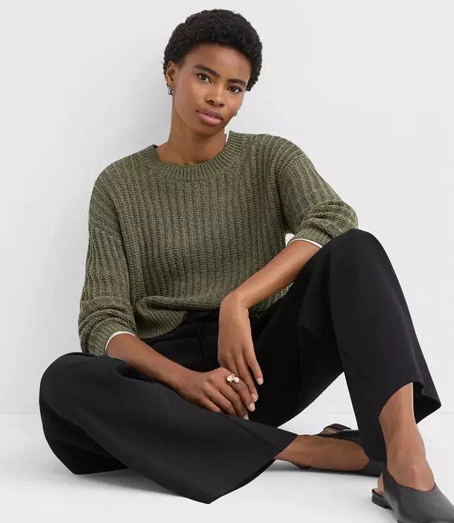 Ribbed Relaxed Sweater | LOFT