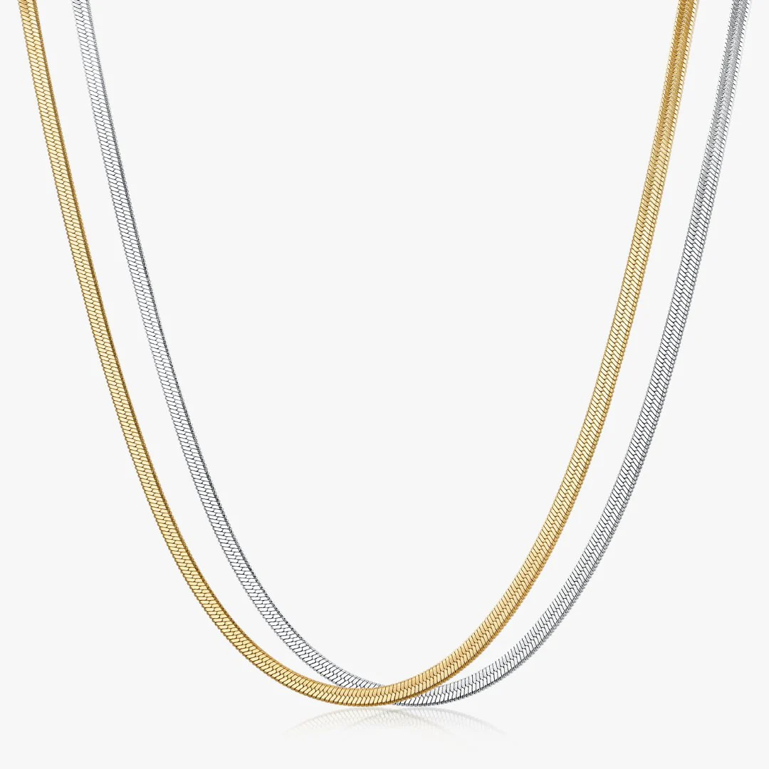 Gwendolyn Herringbone Necklace | Flaire & Co.