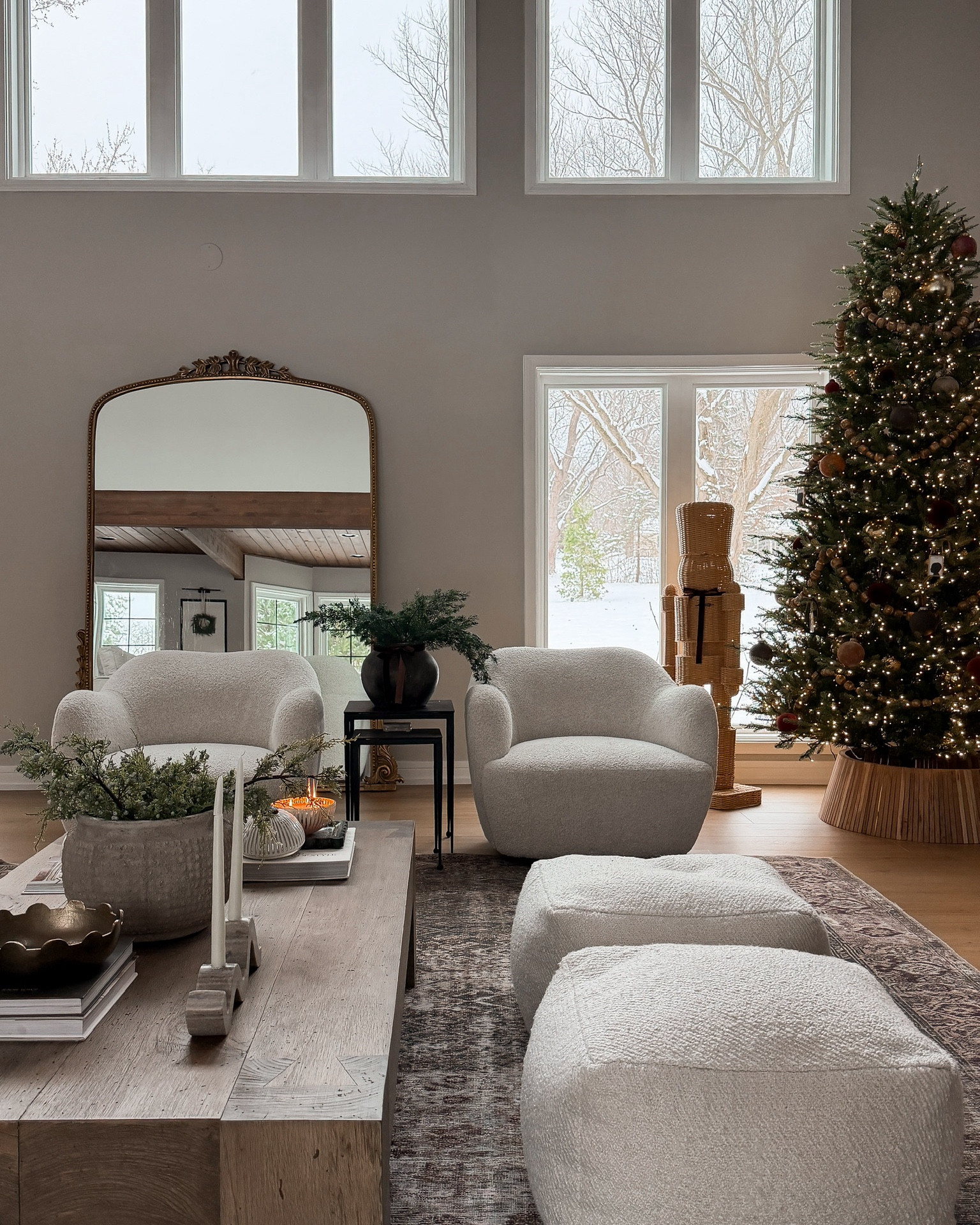 Warm, cozy, organic Christmas great room styling! I love how everything turned out this year—old favorites and new additions, warm and soft textures, and memories that will last a lifetime. 

#LTKHoliday #LTKHome
