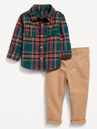Plaid Shirt & Chino Pants Set for Baby | Old Navy (US)