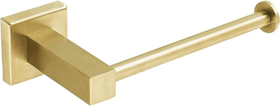 BigBig Home Brushed Gold Toilet Paper Holder, Toilet Roll Holder Wall Mounted, Toilet Tissue Hold... | Amazon (US)