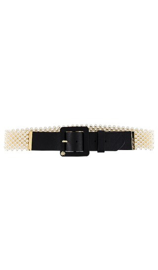 Braided Pearl Belt in Jet | Revolve Clothing (Global)