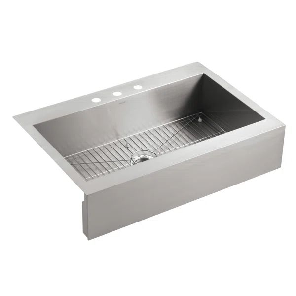 K-3942-3-NA Vault 36" x 24" Top-Mount Farmhouse Kitchen Sink | Wayfair North America