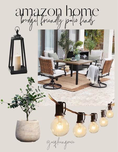 Amazon home budget friendly patio finds! Budget friendly finds. Coastal California. California Casual. French Country Modern, Boho Glam, Parisian Chic, Amazon Decor, Amazon Home, Modern Home Favorites, Anthropologie Glam Chic. 

#LTKstyletip #LTKhome #LTKFind