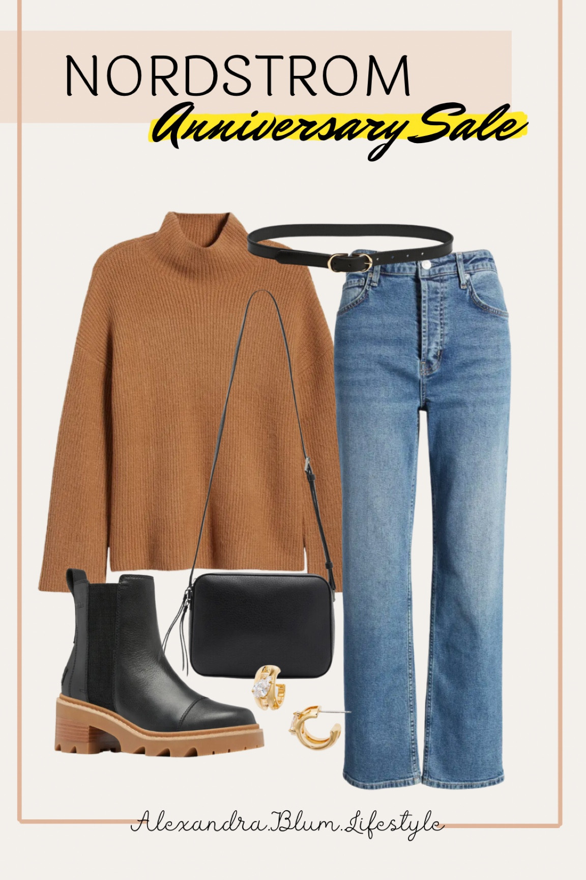 Fall winter outfit idea from the Nordstrom Anniversary sale event! Straight leg jeans, turtle neck sweater, black booties, and gold jewelry! 

#LTKShoeCrush #LTKxNSale #LTKSummerSales