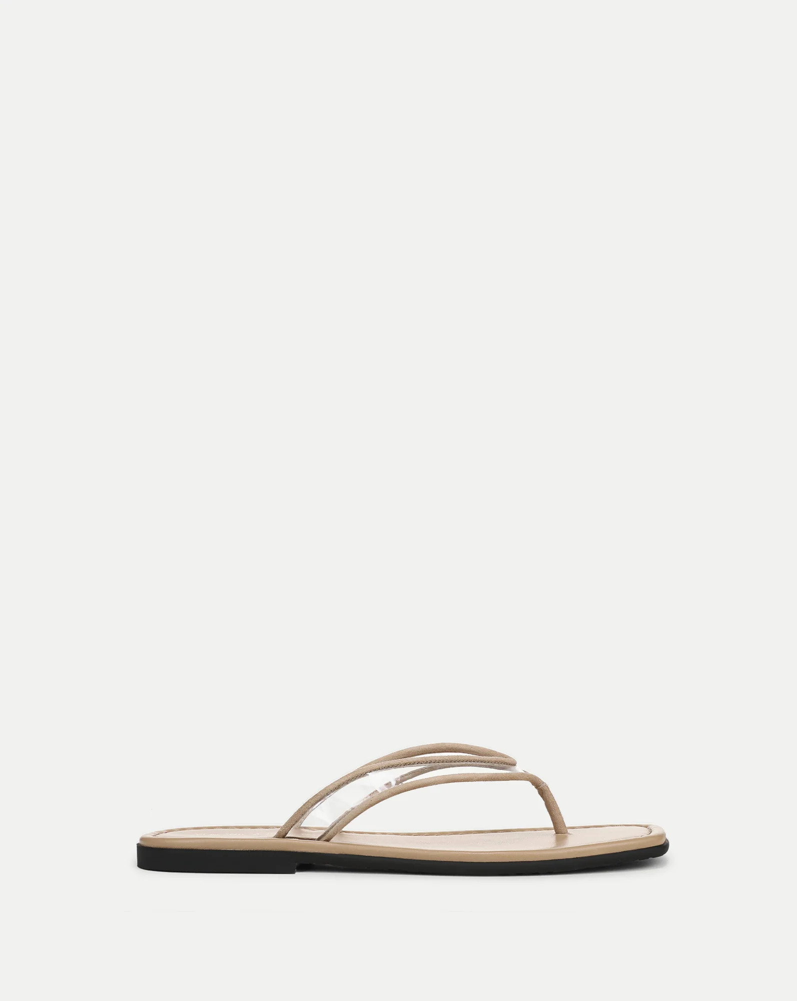Clea Jelly Flip-Flop Sandal in Sand & Clear | Veronica Beard | Veronica Beard