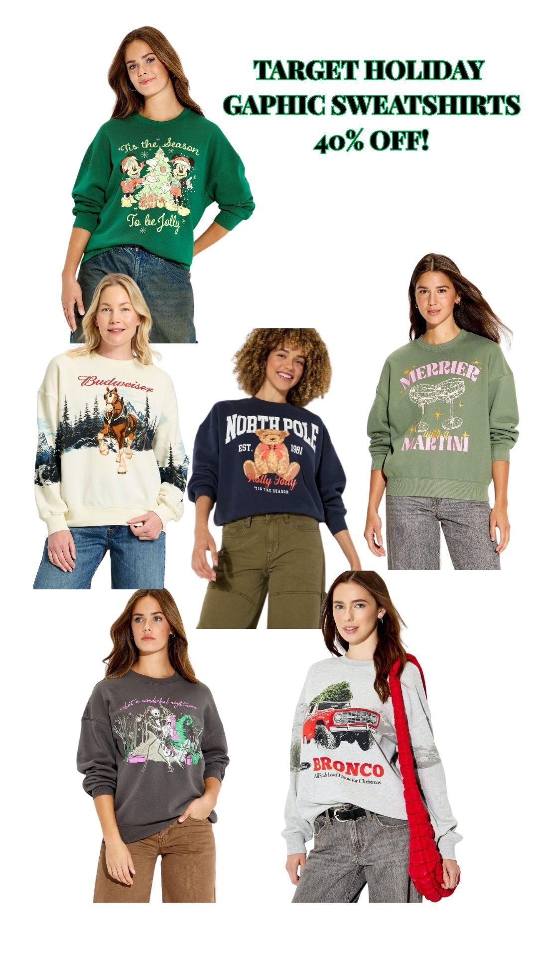 Target holiday sweatshirts 40% off! 

#LTKSaleAlert #LTKGiftGuide #LTKHoliday