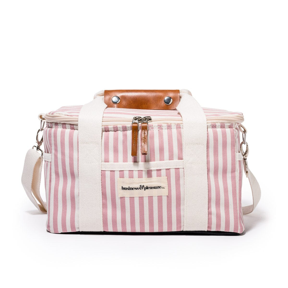 Premium Pink Striped Cooler Bag | Business & Pleasure Co.