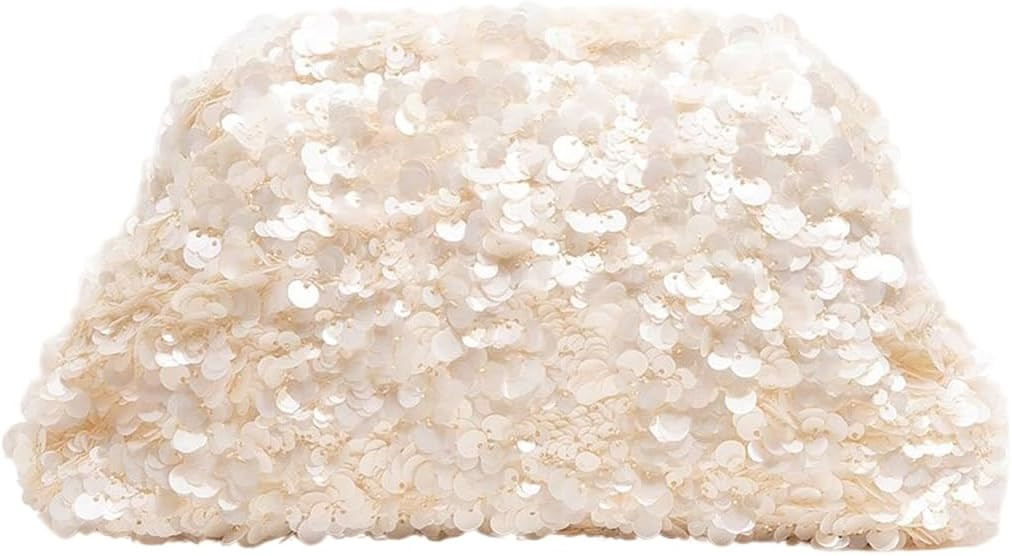 QWINEE Women's Sequin Evening Handbags Y2k Cloud Clutch Purse Party Wedding Bags | Amazon (US)