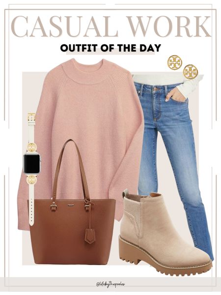Casual work outfit of the day, business casual, cute outfit idea, stylish outfits, chic style, Tory Burch, target finds, target boots, target style, target jeans, Valentine’s Day outfit idea, February outfits, #toryburch #applewatchband #winterboots #springoutfits #earlyspring #chicstyle #work #weartowork 

#LTKworkwear #LTKstyletip #LTKunder50