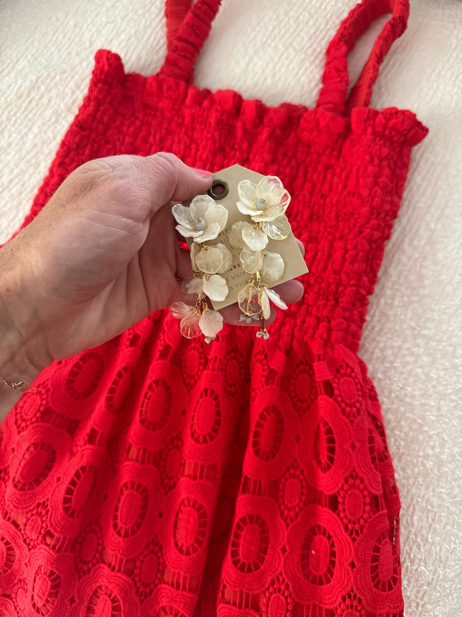 Perfect dress and statement earrings for spring events. Wedding guest dress. Wedding outfit. Graduation outfit. Summer event style. Mother’s Day outfit  

#LTKootd #LTKMothersDay #LTKWedding