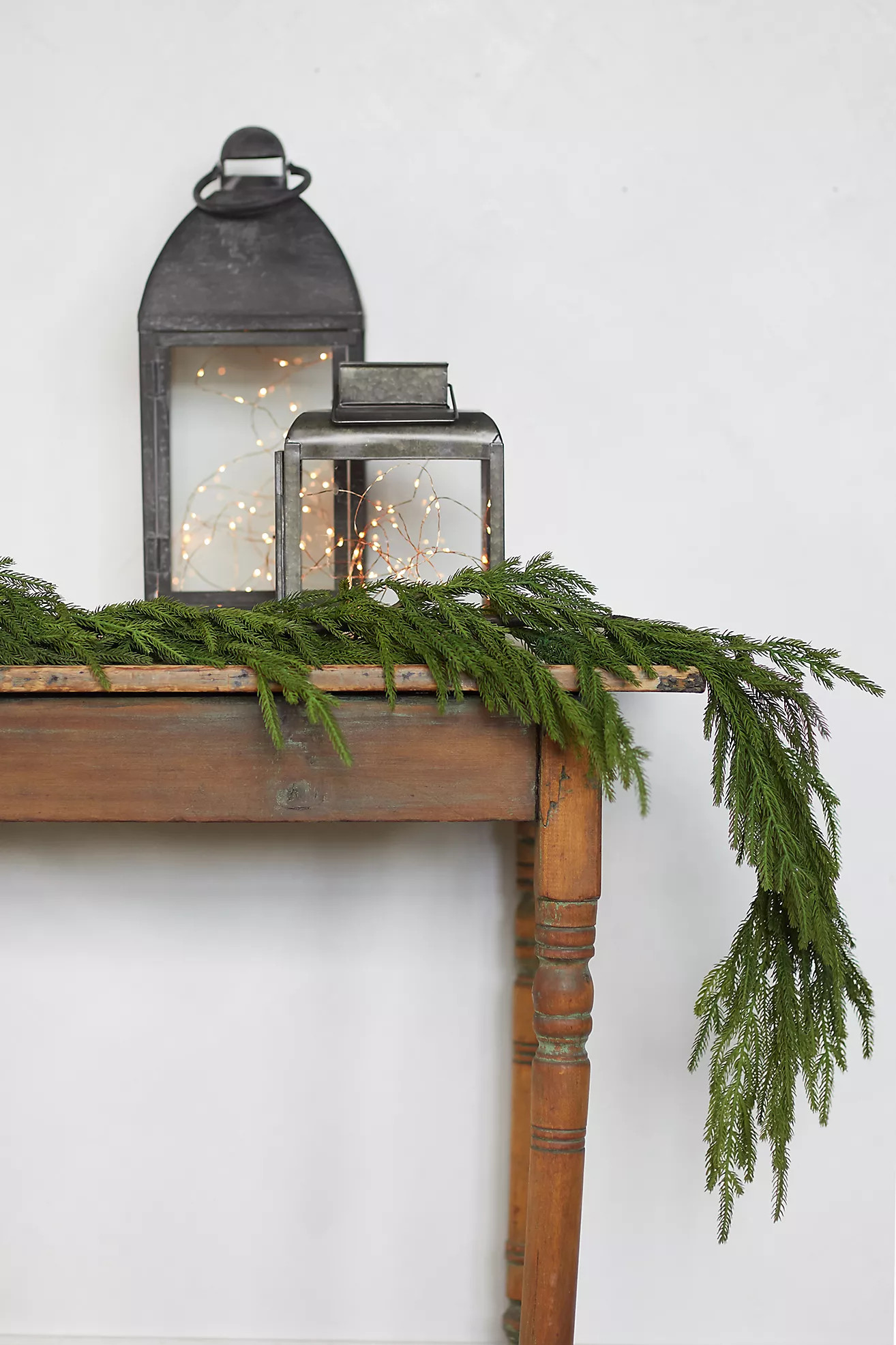 Faux Norfolk Pine Garland, 6' | Anthropologie (US)