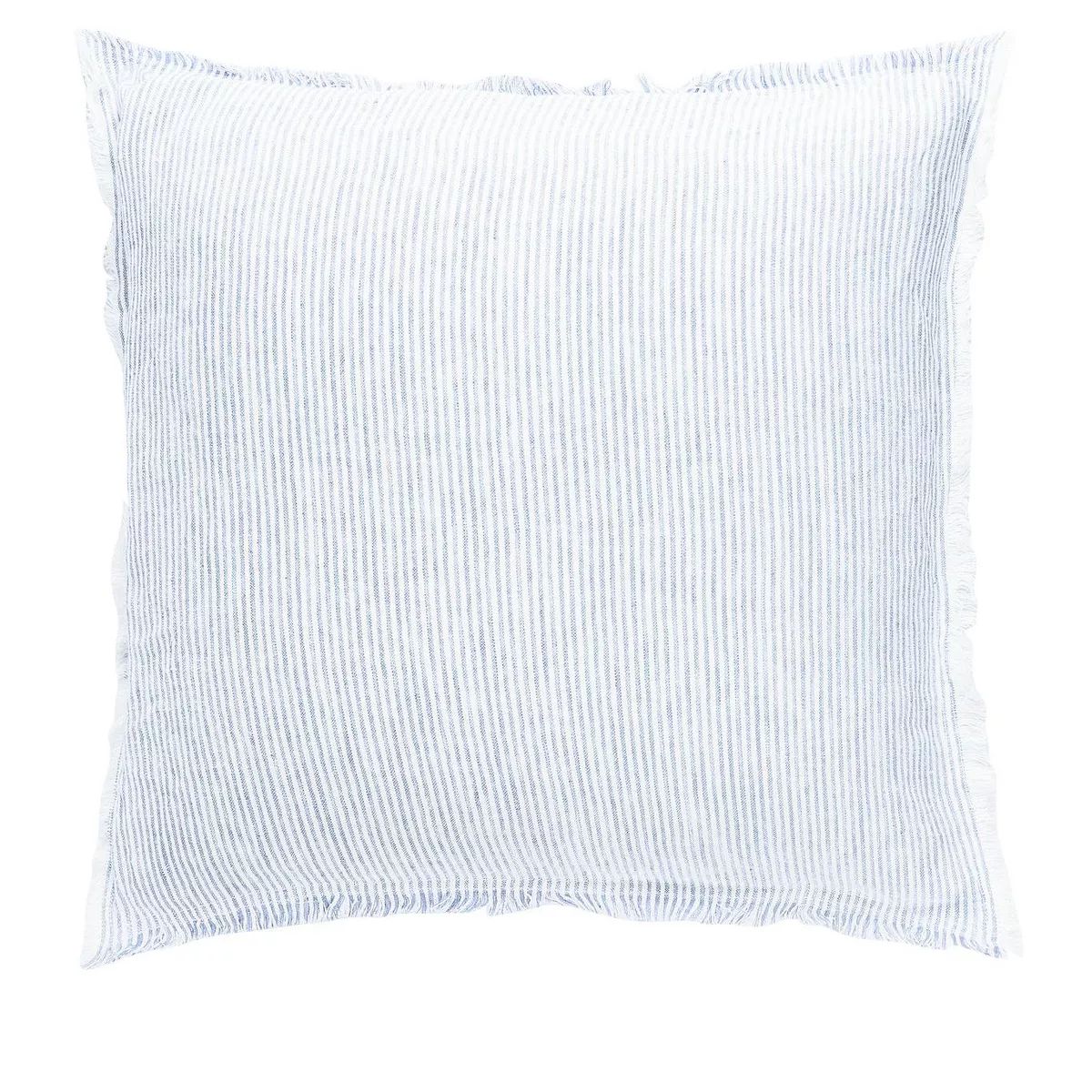 Sky Blue & White Striped Down Alternative So Soft Linen Pillow - Anaya | Target