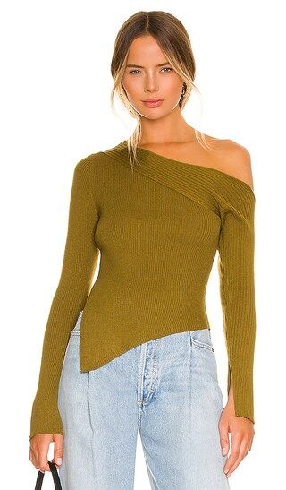 Shauna Sweater in Olive Green | Revolve Clothing (Global)