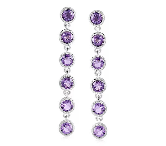Christian James by Scott Grimes Sterling 2" Gemstone Earrings - QVC.com | QVC