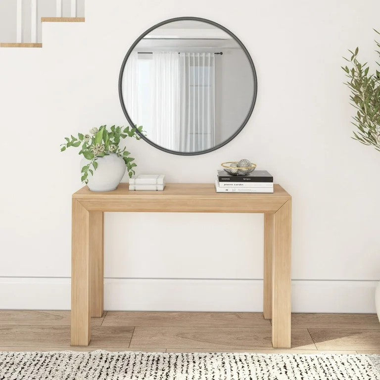 Plank+Beam 46" Modern Solid Wood Console Table, Narrow Entryway Table, Behind The Couch, Blonde | Walmart (US)
