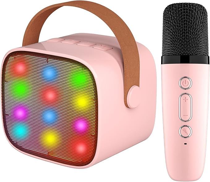 YLL Kids Karaoke Machine, Portable Bluetooth Speaker with Wireless Microphone for Kids, Music Toy... | Amazon (US)