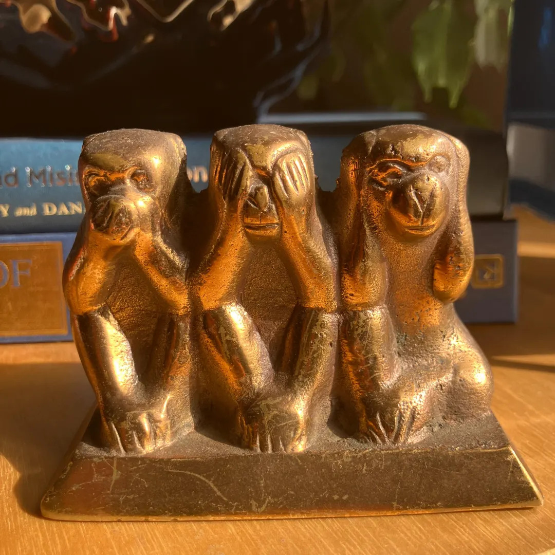 Three Wise Monkeys - See, Hear, Speak No Evil Hollow Brass Decor - Etsy | Etsy (US)